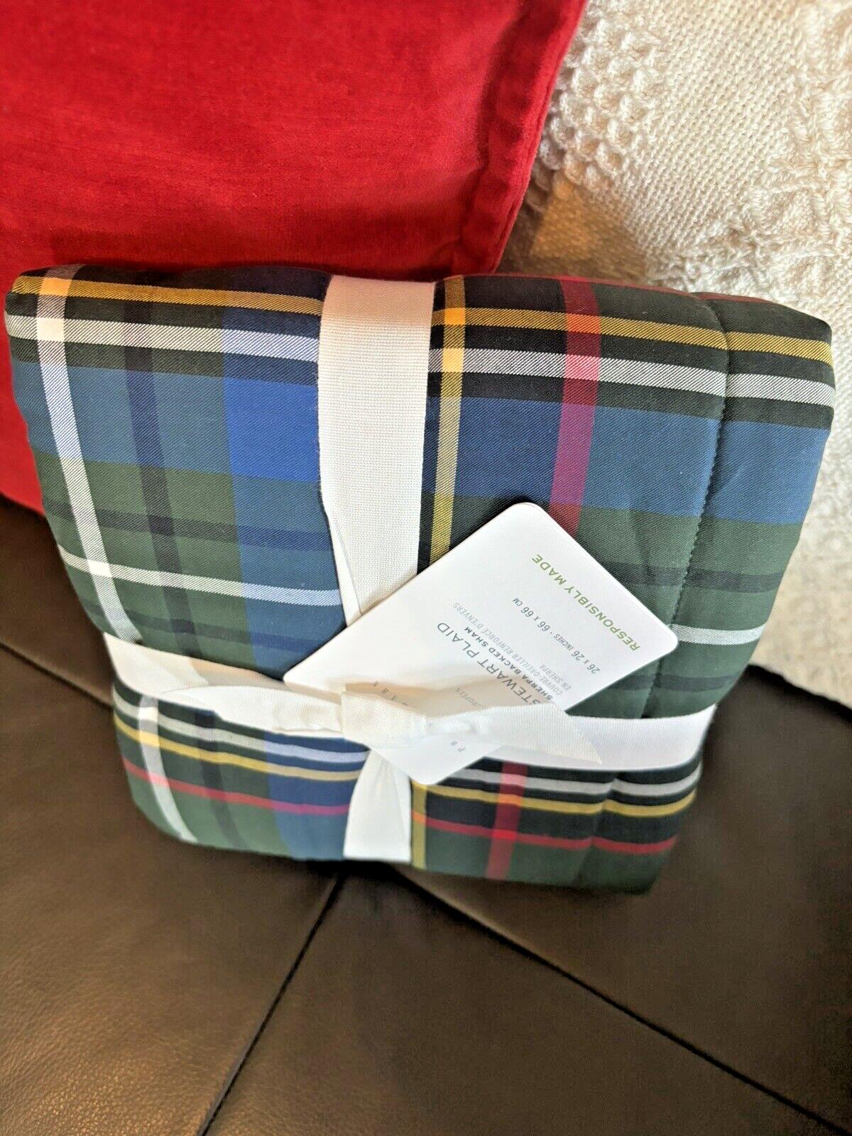 Pottery Barn Plaid Disney Holiday Pillow cover Stewart Sherpa lodge party gift /