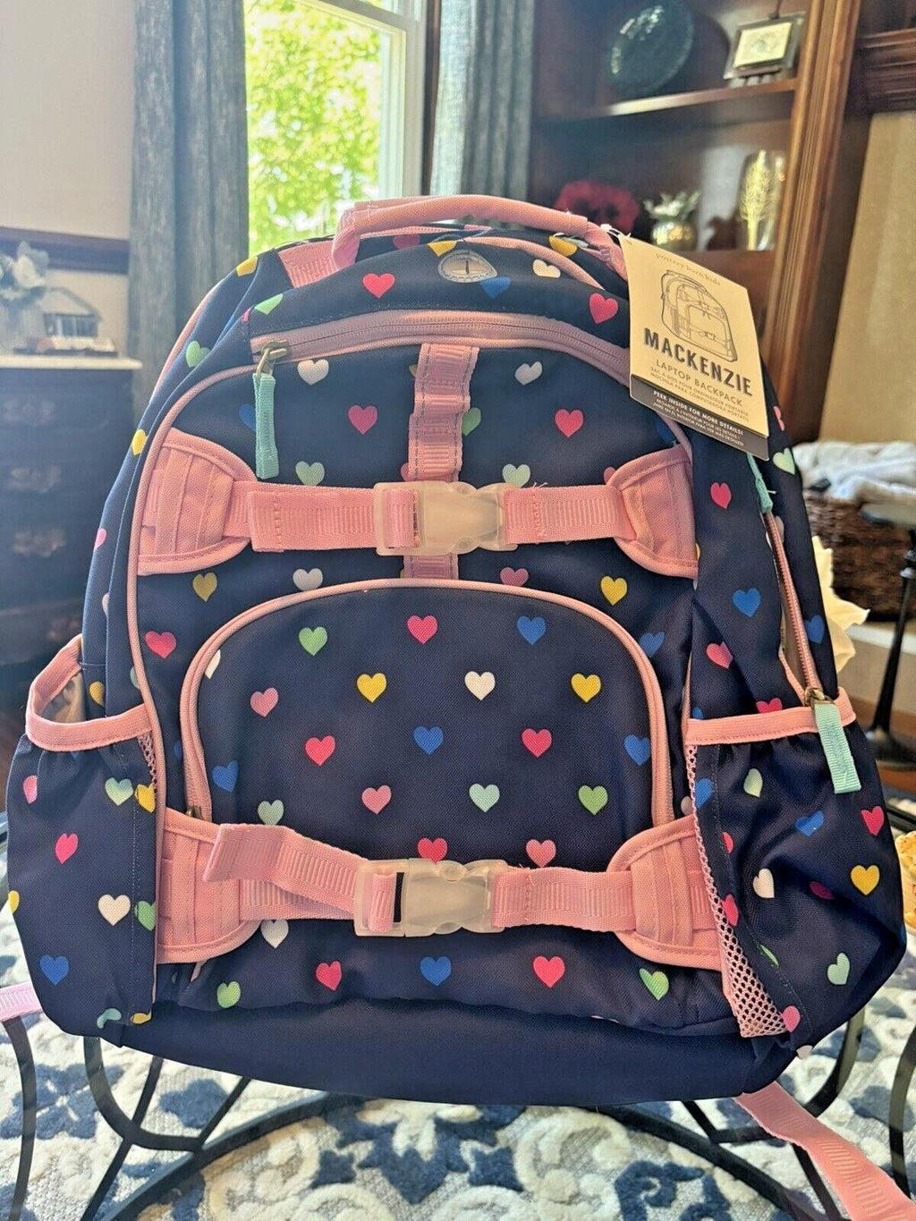 Pottery barn School Disney LARGE backpack+Pencil case bag heart ?? Travel girl n