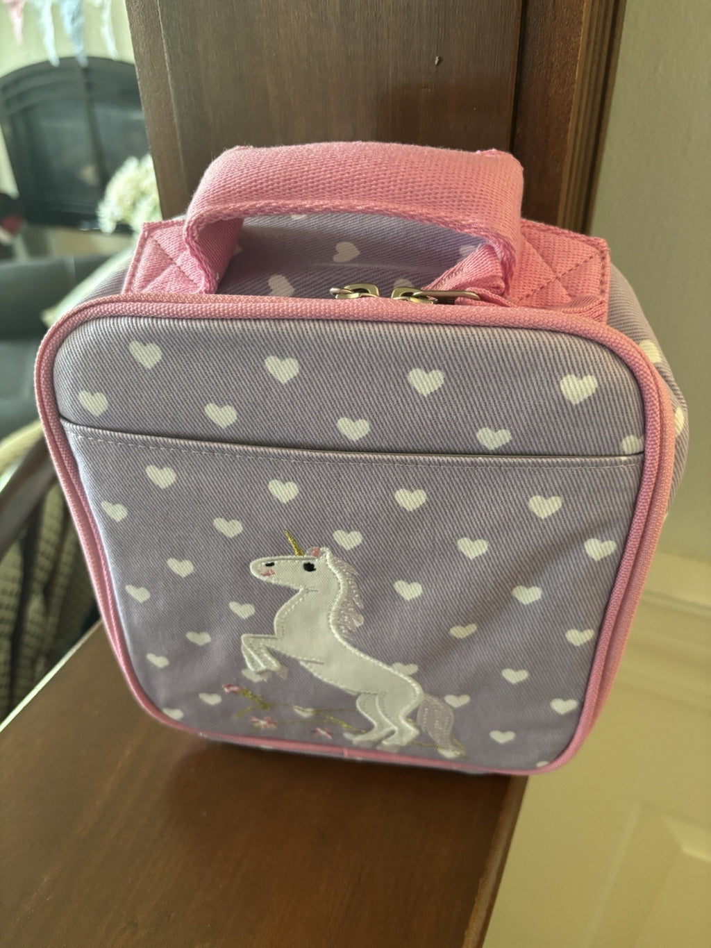 Pottery Barn School Disney Princess Unicorn,girl Pink LUNCH BOX Bag gift pre k ,