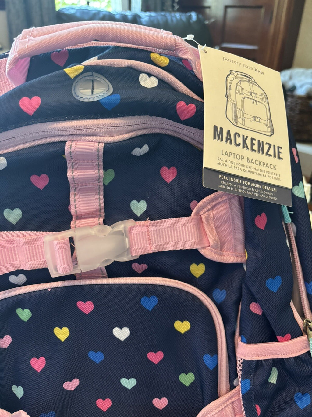 Pottery barn School Disney LARGE backpack+Pencil case bag heart ?? Travel girl n