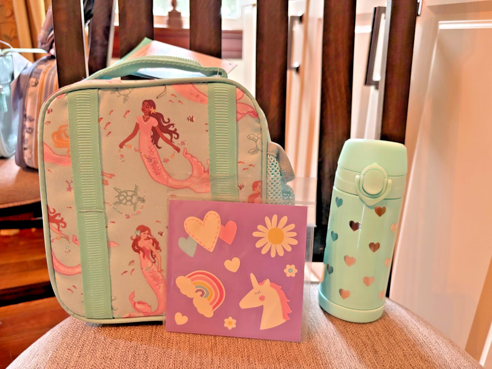 Pottery Barn school Disney LUNCH BAG Mermaid Ariel princess WATER Travel girl t.