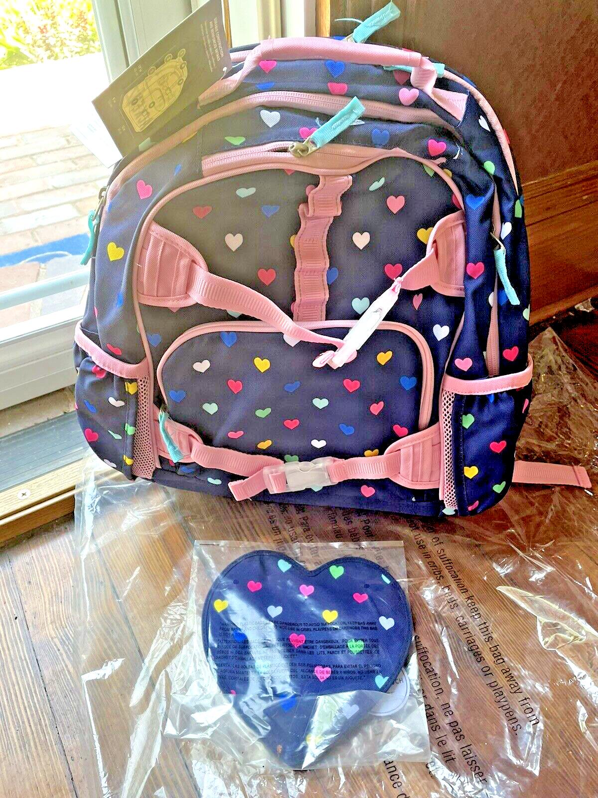 Pottery barn School Disney LARGE backpack+Pencil case bag heart ?? Travel girl n