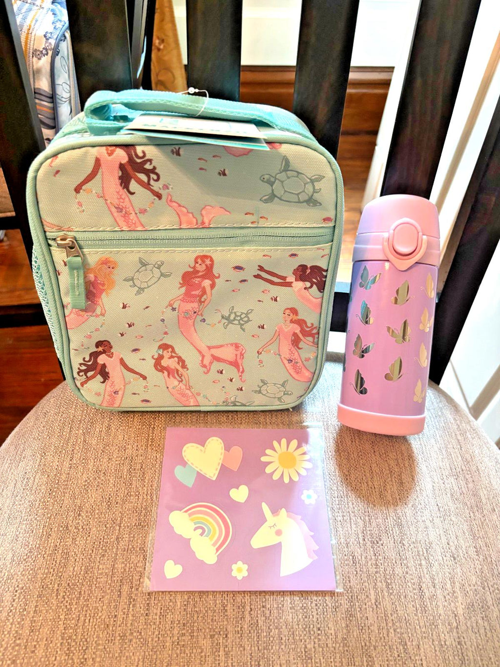 Pottery Barn school Disney LUNCH BAG Mermaid Ariel princess WATER Travel girl t.