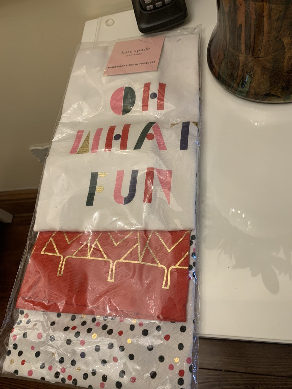 Kate Spade kitchen hand towels holiday gift Christmas wedding mom guest SET 3 b