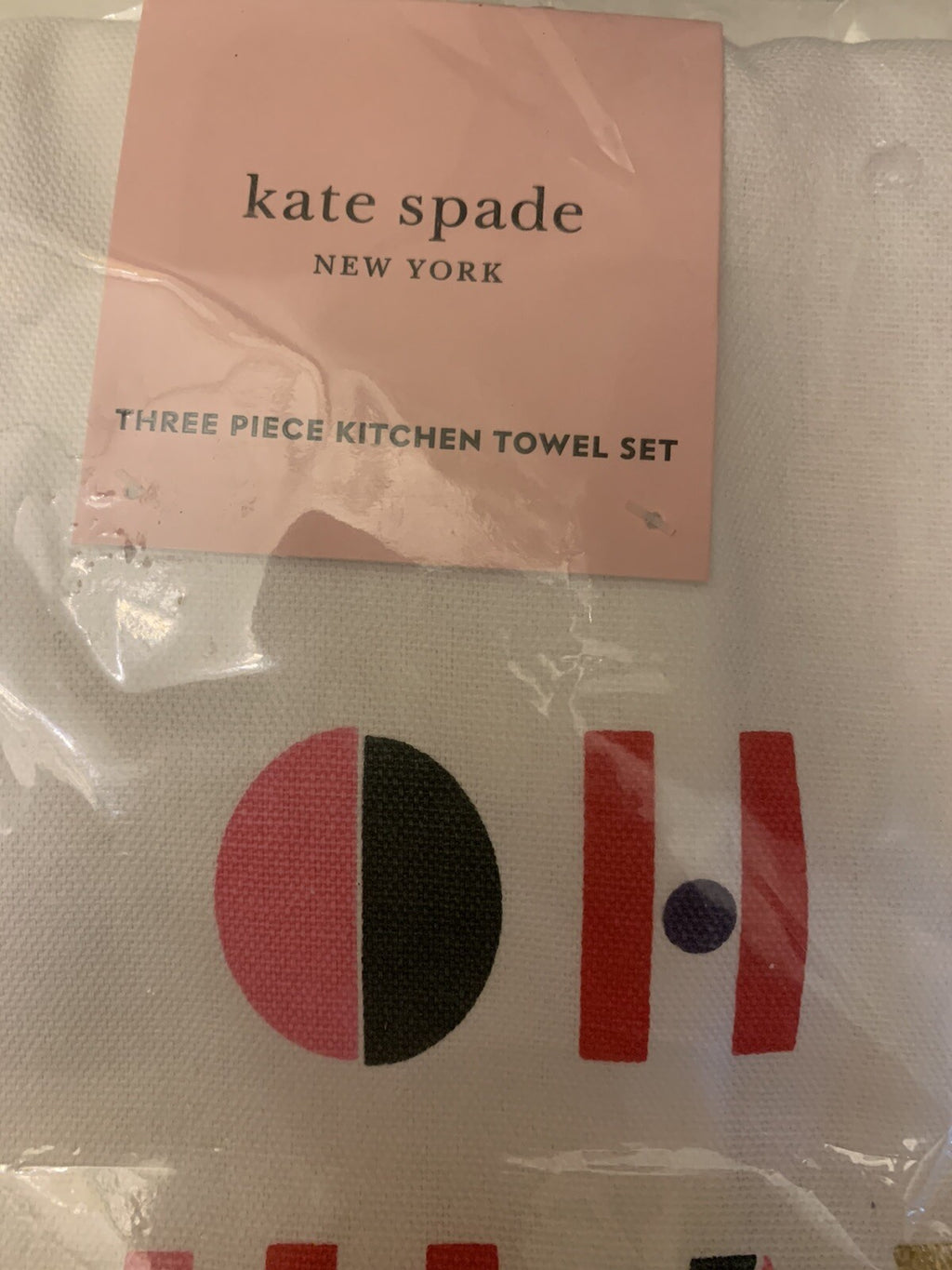 Kate Spade kitchen hand towels holiday gift Christmas wedding mom guest SET 3 b