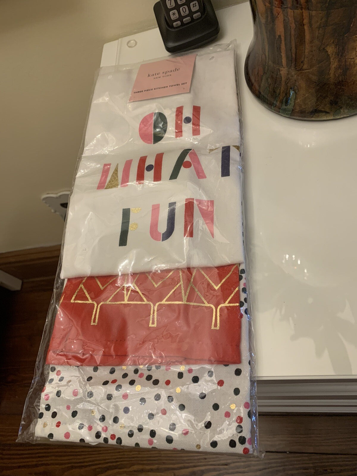 Kate Spade kitchen hand towels holiday gift Christmas wedding mom guest SET 3 b