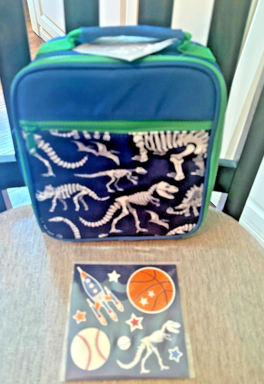 Pottery barn Disney School boy Dinosaur travel Lunch Bag Jurassic gift set kid /