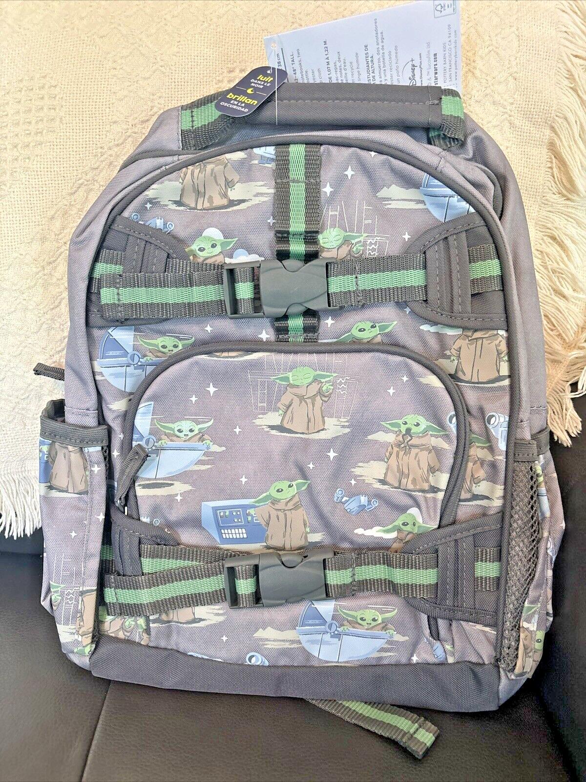 Pottery barn school  Disney bag Grogu LARGE BACKPACK STAR WARS Solo Yoda LUNCH [