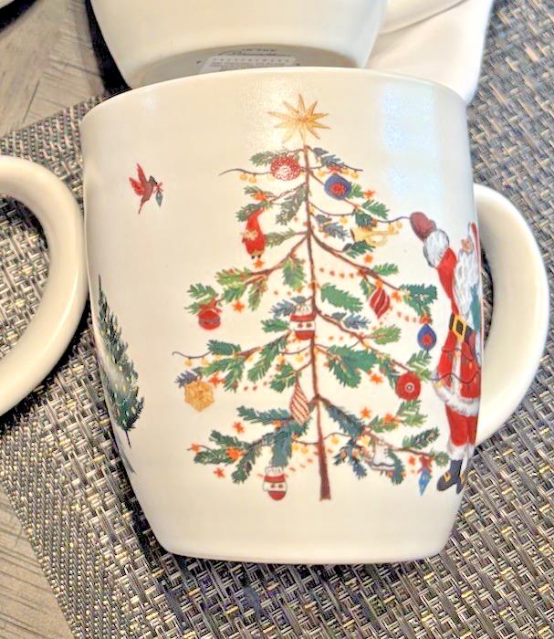 Pottery Barn Christmas Holiday Coffee Cup Mug Wedding Birthday Gift Mom Dad Kid