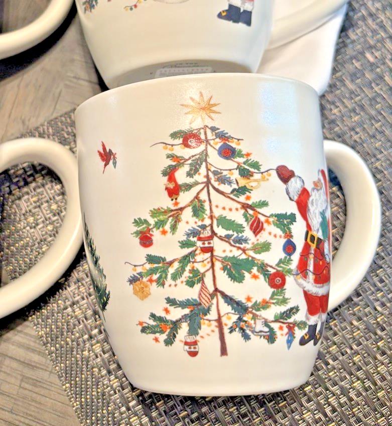 Pottery Barn Christmas Holiday Coffee Cup Mug Wedding Birthday Gift Mom Dad Kid