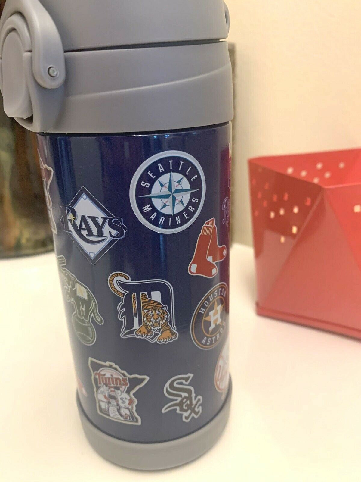 Pottery barn Baseball MLB WATER BOTTLE ball school sport pool holiday team n