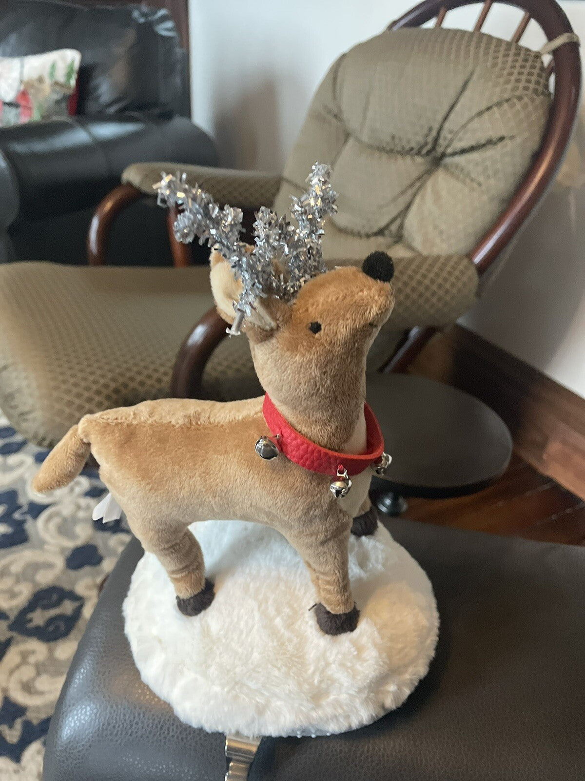 Pottery Barn Disney Christmas stocking holder hanger RUDOLPH REINDEER kid [