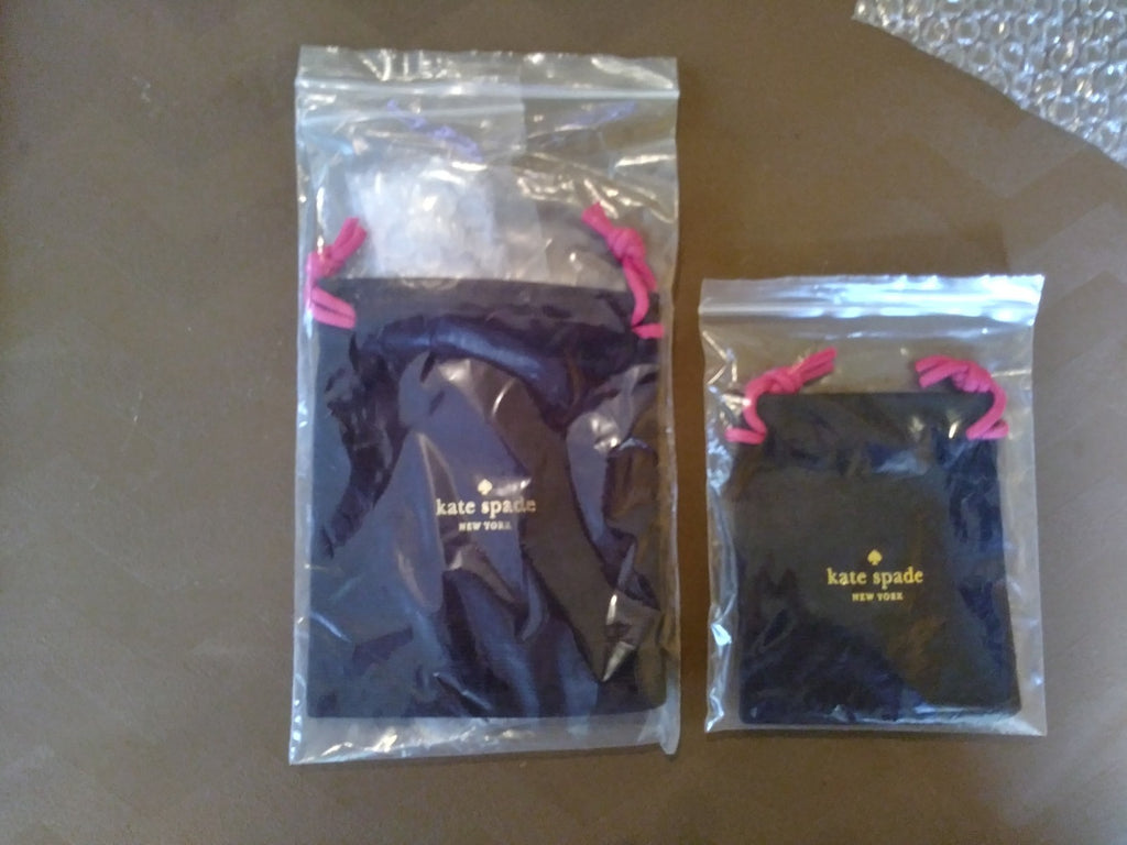 Kate Spade Bow diamond Earrings + Necklace Wedding Disney Holiday gift ?? $189 -