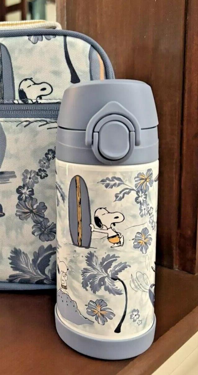 SNOOPY Pottery barn School Peanuts Disney BACKPACK LUNCH BOX BAG WATER travel  .