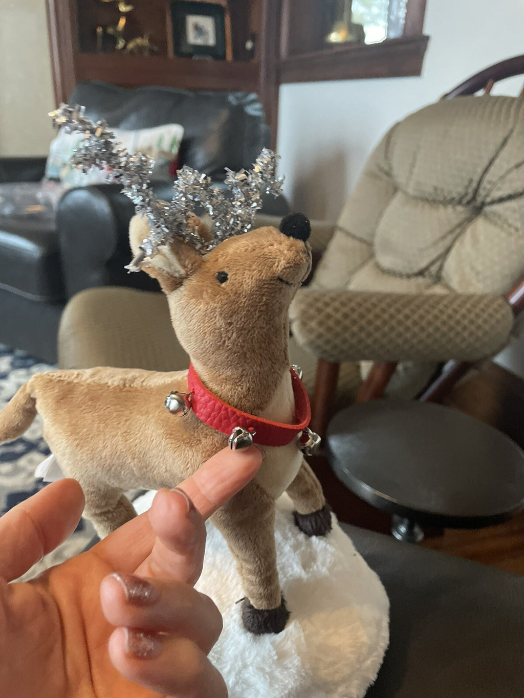Pottery Barn Disney Christmas stocking holder hanger RUDOLPH REINDEER kid [