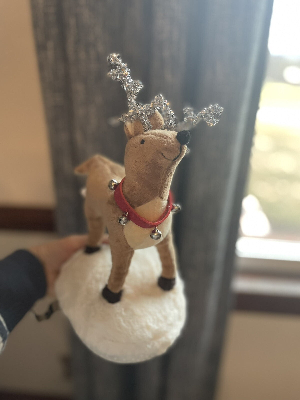 Pottery Barn Disney Christmas stocking holder hanger RUDOLPH REINDEER kid [