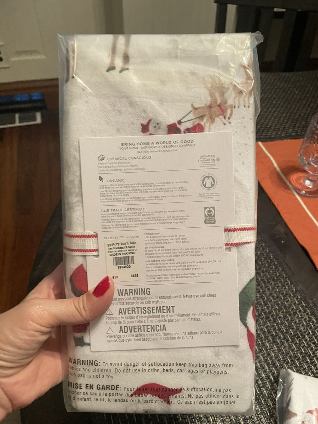 Pottery Barn Sheet + holiday pillowcase Christmas Toddler baby Crib Disney kid -