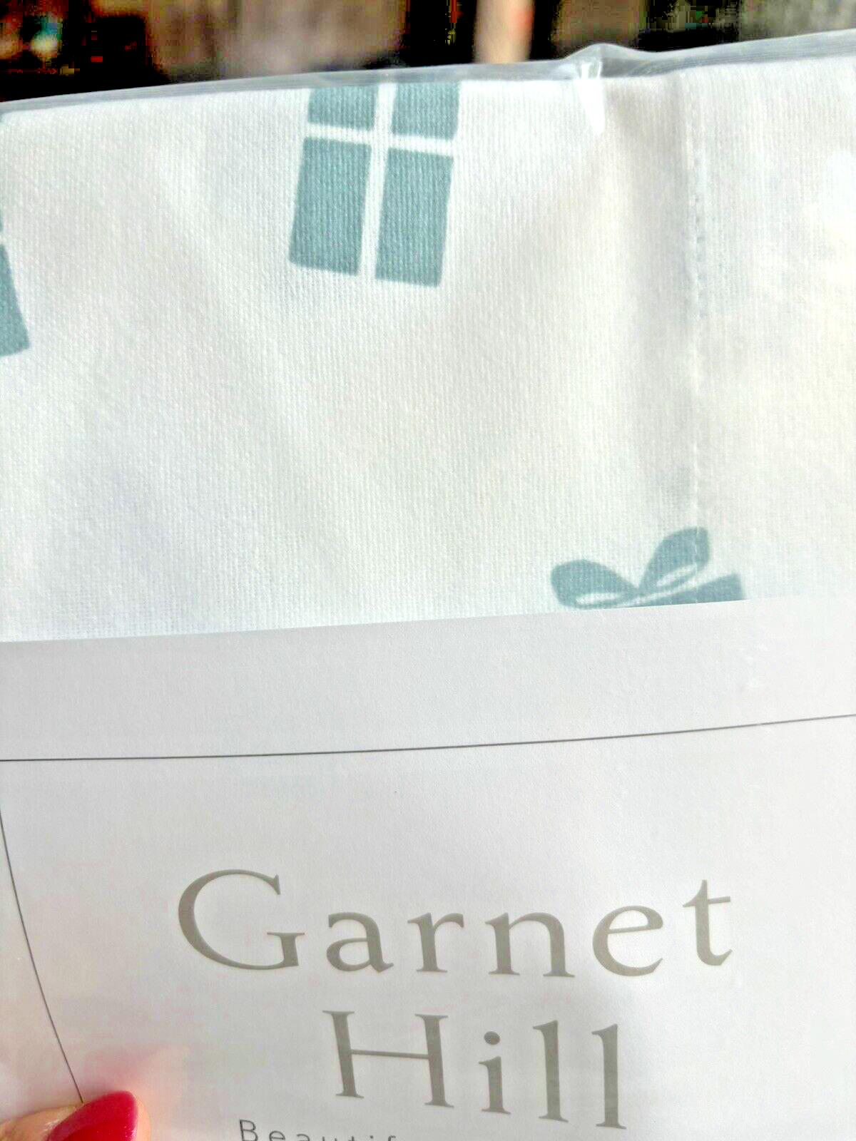 Garnet Hill holiday Winter village KING SHEET SET Present Birthday gift  $289 .
