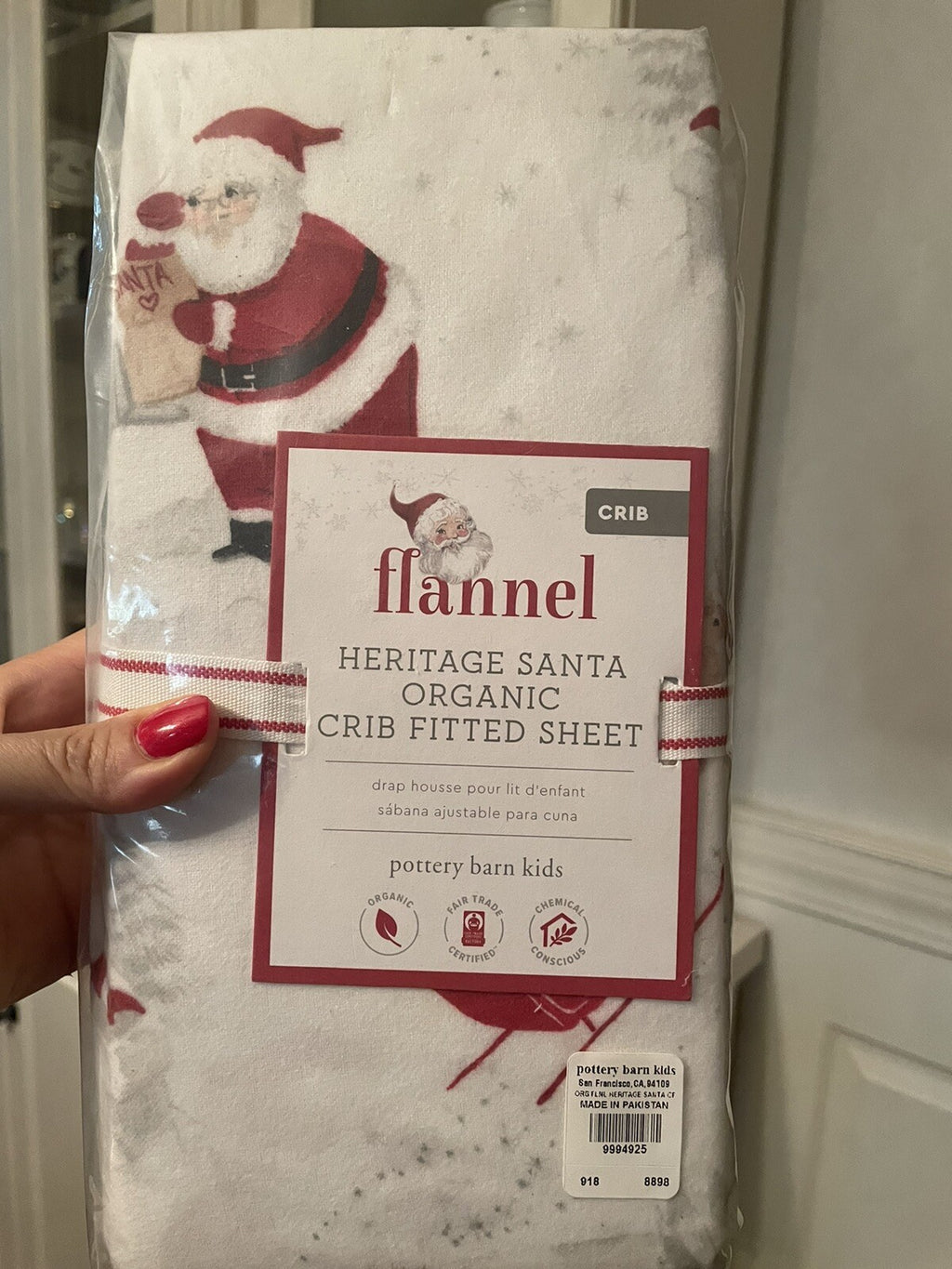 Pottery Barn Sheet + holiday pillowcase Christmas Toddler baby Crib Disney kid -