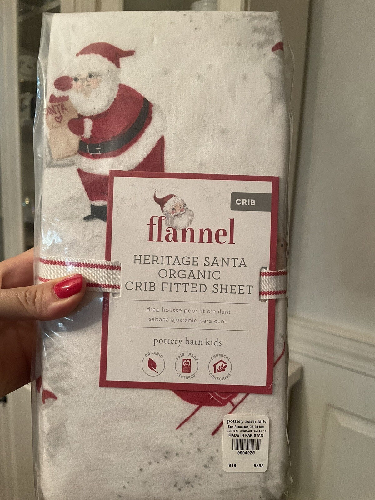 Pottery Barn Sheet + holiday pillowcase Christmas Toddler baby Crib Disney kid -