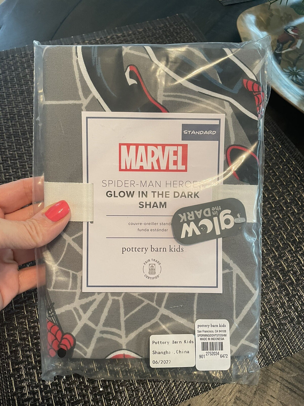 Pottery Barn Marvel Avengers Spiderman pillow SHAM comic superhero Gift school \