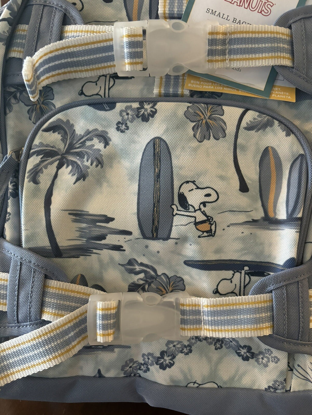SNOOPY Pottery barn School Peanuts Disney BACKPACK LUNCH BOX BAG WATER travel  .