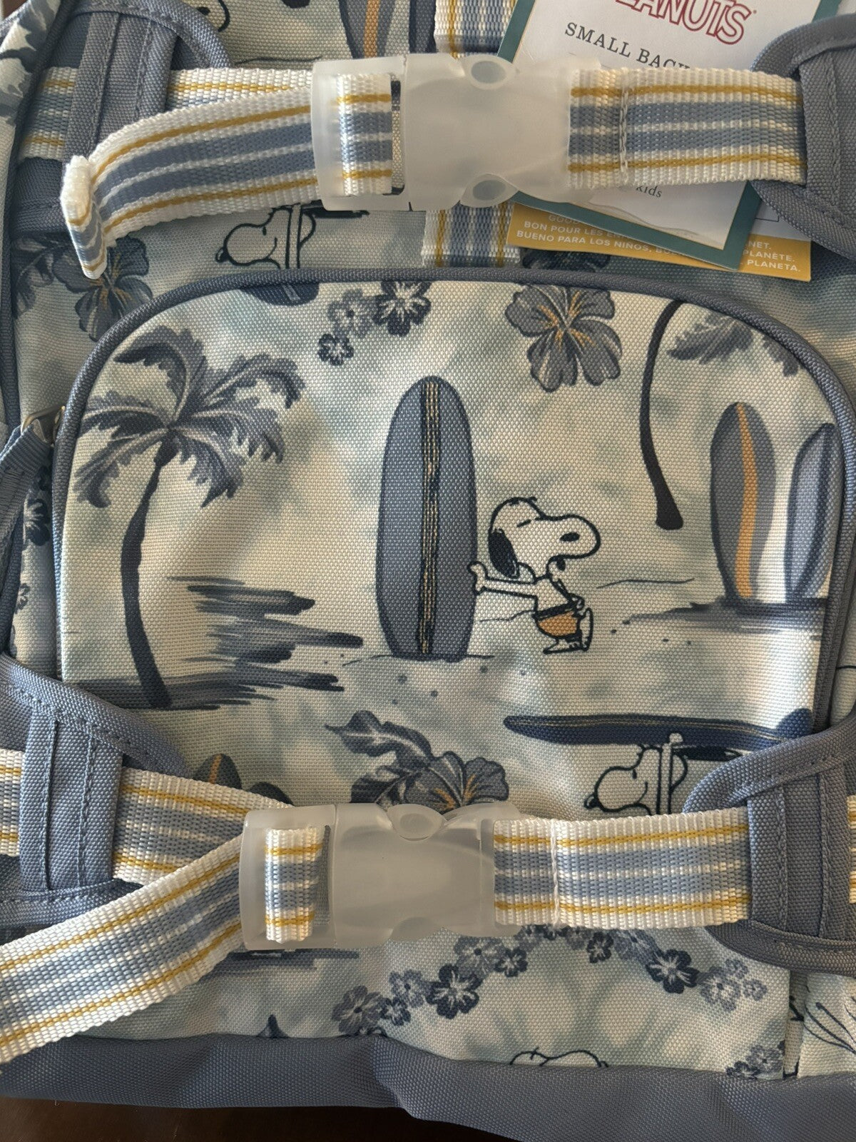SNOOPY Pottery barn School Peanuts Disney BACKPACK LUNCH BOX BAG WATER travel  .