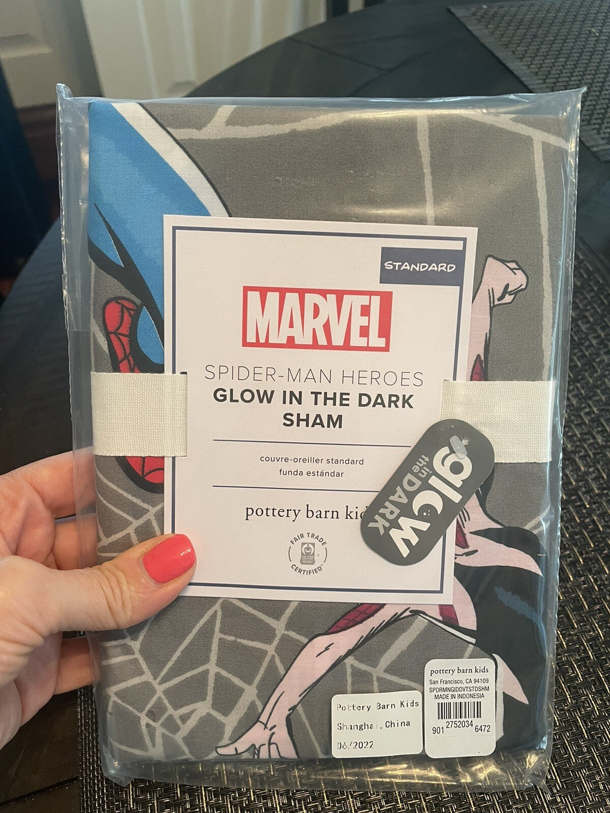Pottery Barn Marvel Avengers Spiderman pillow SHAM comic superhero Gift school \
