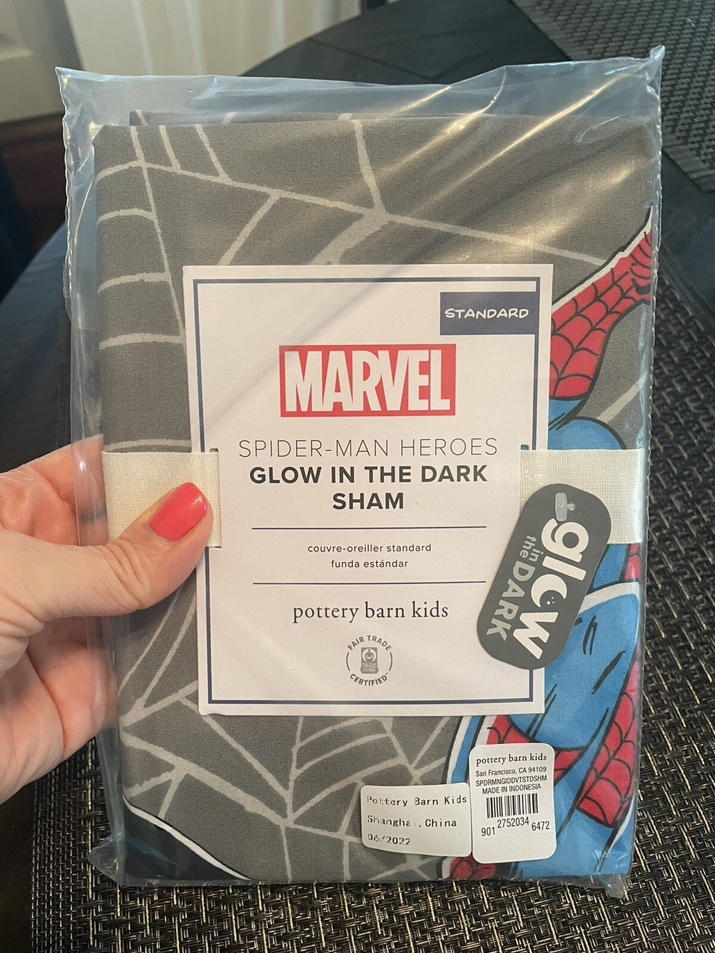 Pottery Barn Marvel Avengers Spiderman pillow SHAM comic superhero Gift school \