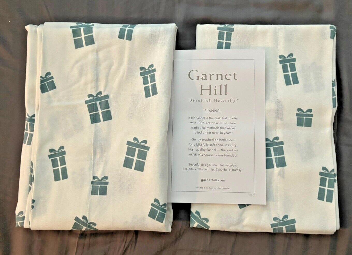 Garnet Hill holiday Winter village KING SHEET SET Present Birthday gift  $289 .