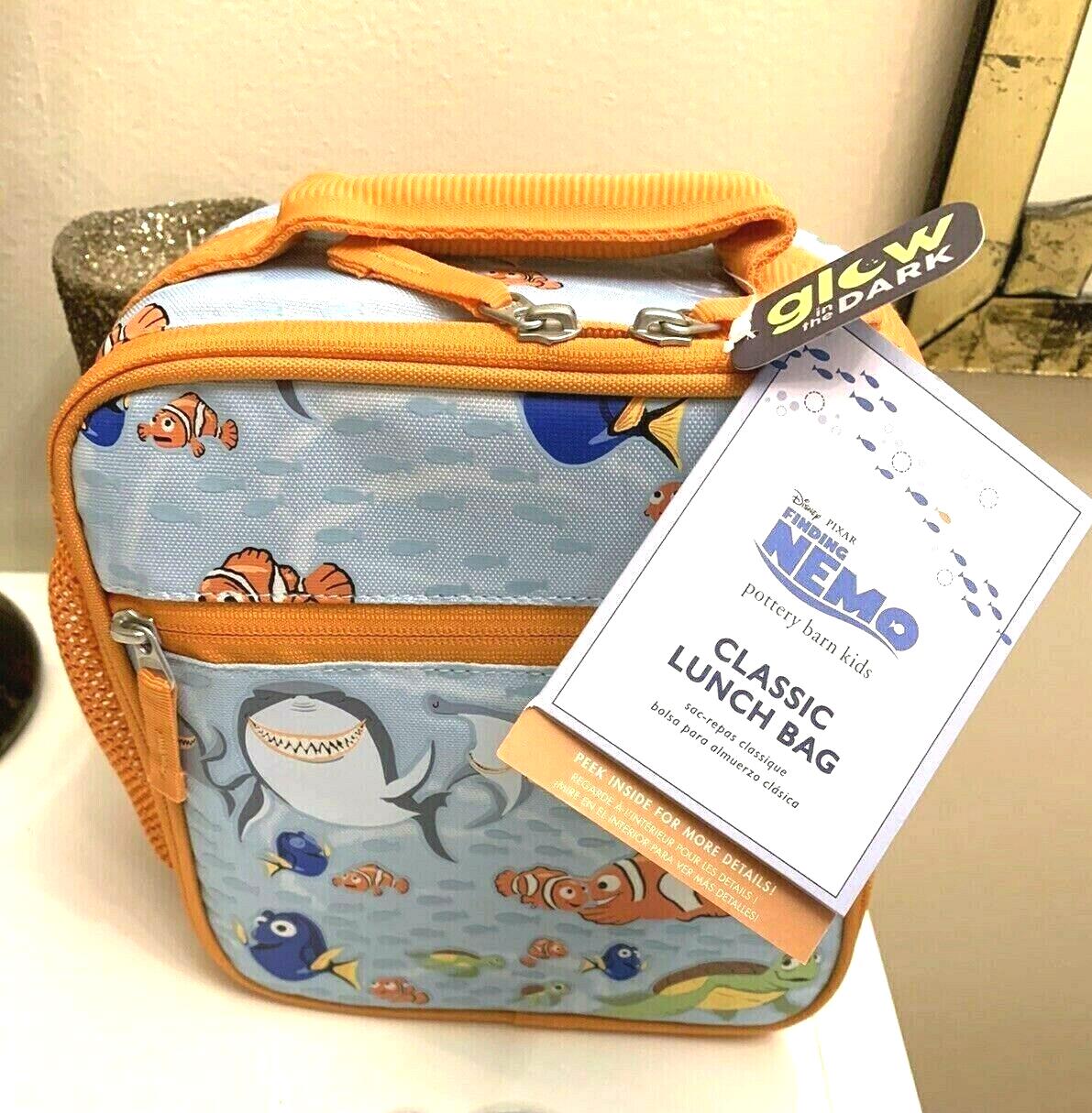 School Pottery Barn Disney NEMO LUNCH BOX bag pre k florida shark fish travel .