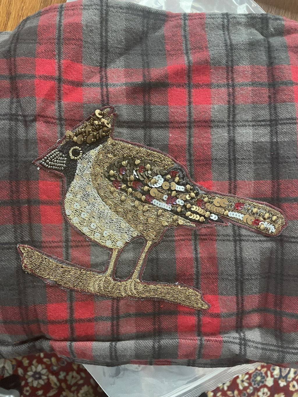 Pottery Barn Disney Holiday plaid pillow cover Sham Christmas Party Ski gift \