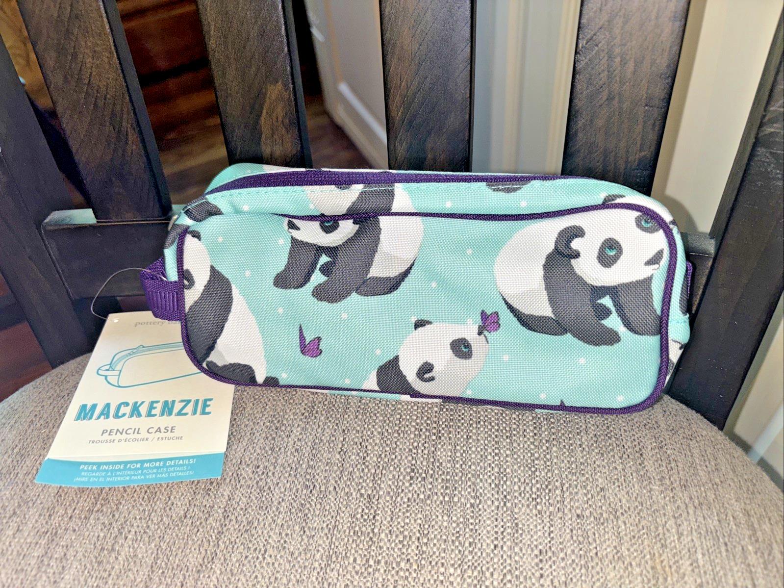 Pottery barn kid Panda bear Heart Pencil Zip Case school Bag Gift girl Garden .