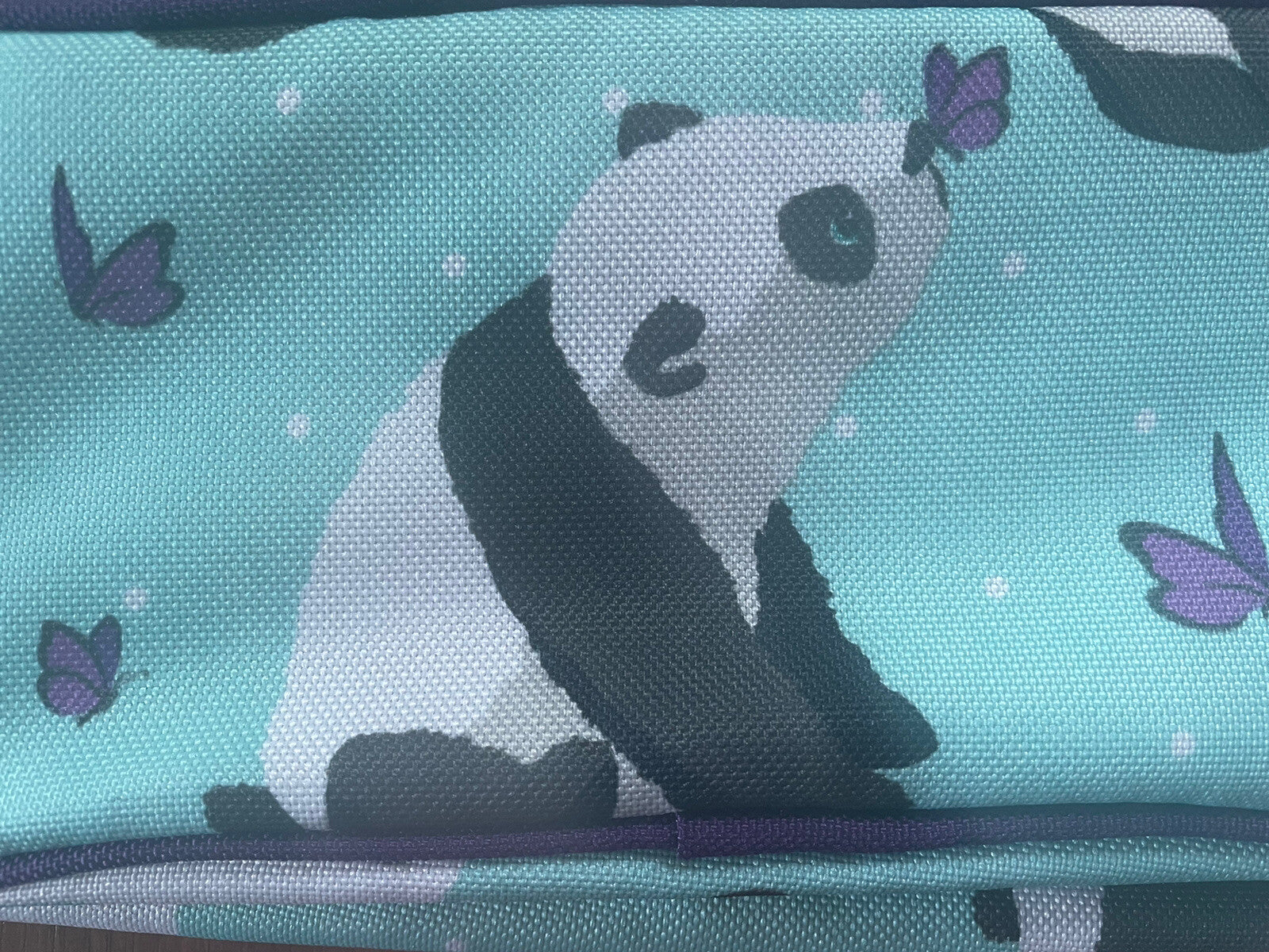 Pottery barn kid Panda bear Heart Pencil Zip Case school Bag Gift girl Garden .
