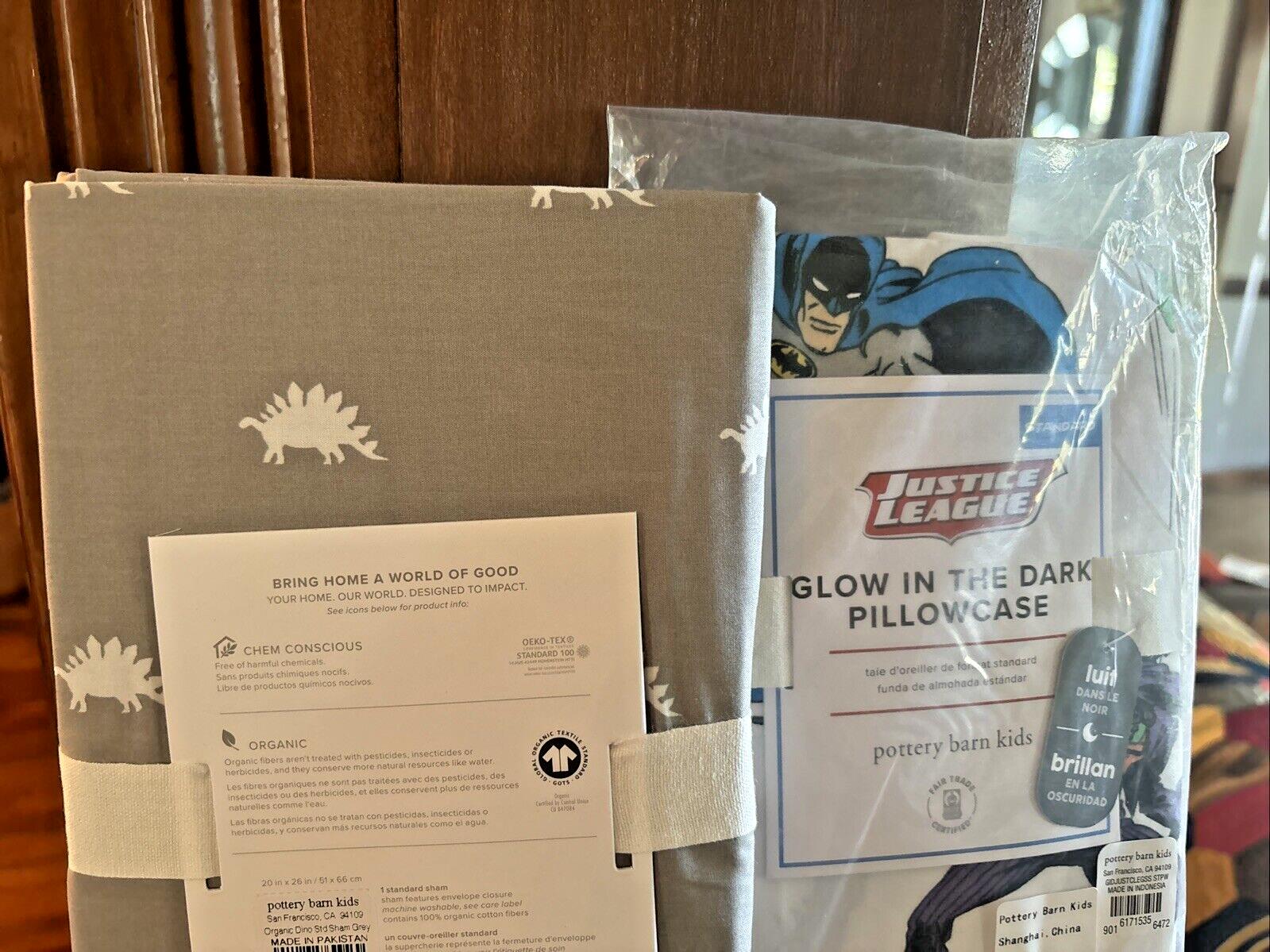 Pottery barn Marvel Avengers batman + Dinosaur Bed holiday Christmas gift SET 2b
