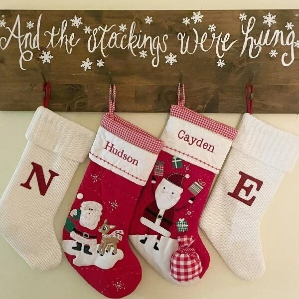 Pottery Barn Holiday Christmas stocking Santa Deer present Party school Disney -