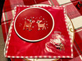 Pottery Barn Disney holiday DINNER SET PLATE Rudolph Santa gift Christmas kid