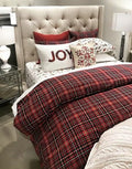 Pottery Barn Pillowcase Wedding holiday gift Christmas Plaid Disney Heart SET 2\