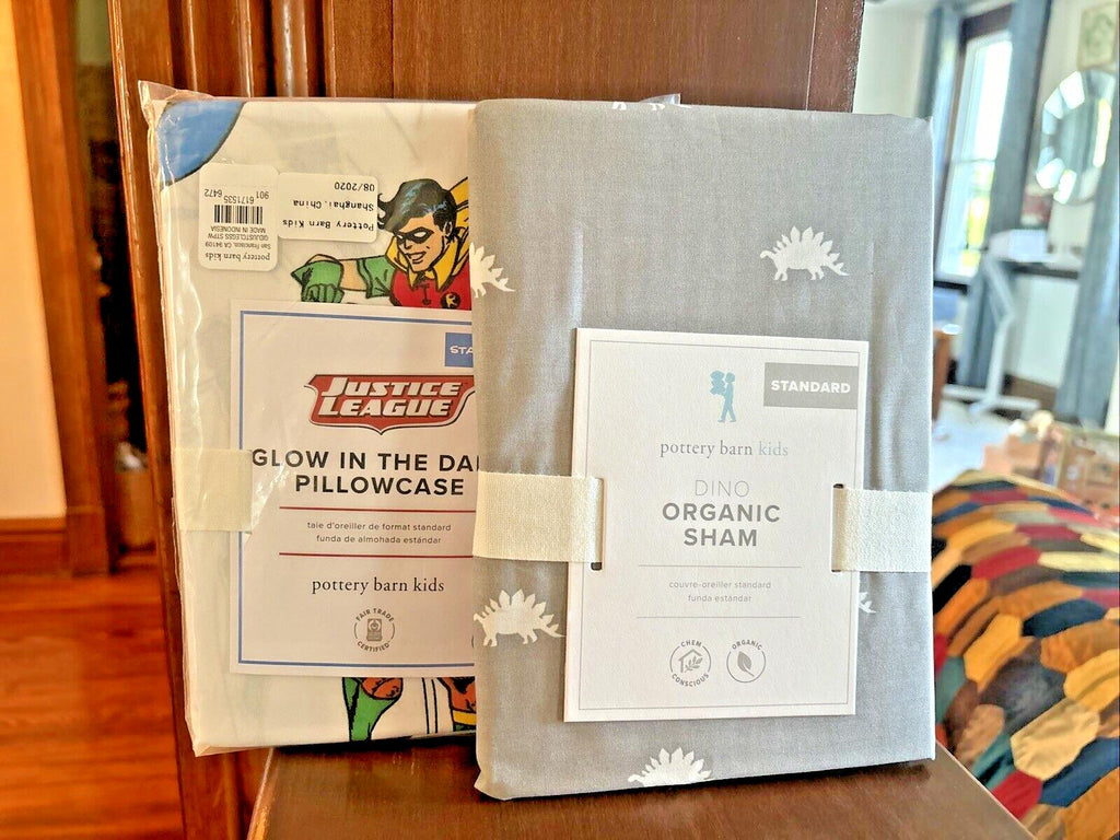 Pottery barn Marvel Avengers batman + Dinosaur Bed holiday Christmas gift SET 2b