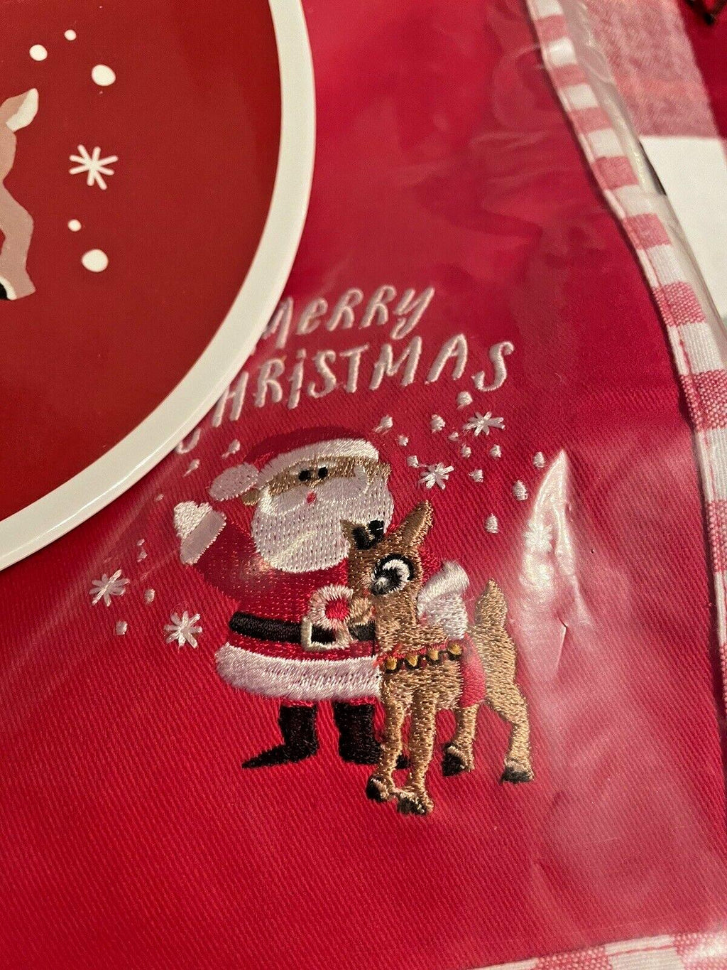 Pottery Barn Disney holiday DINNER SET PLATE Rudolph Santa gift Christmas kid