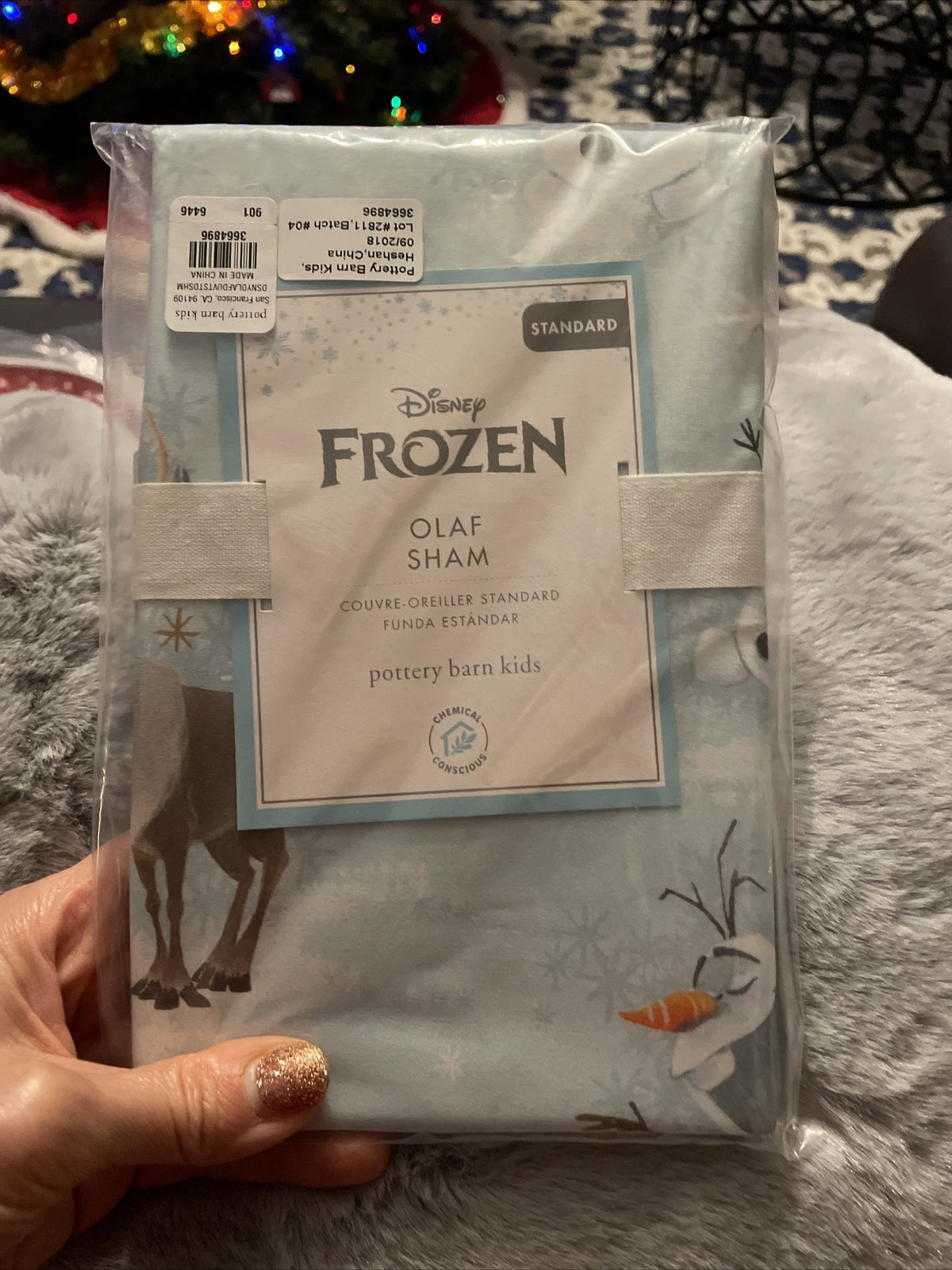 Disney Pottery Barn Frozen pillow sham princess Elsa holiday party gift kid -[