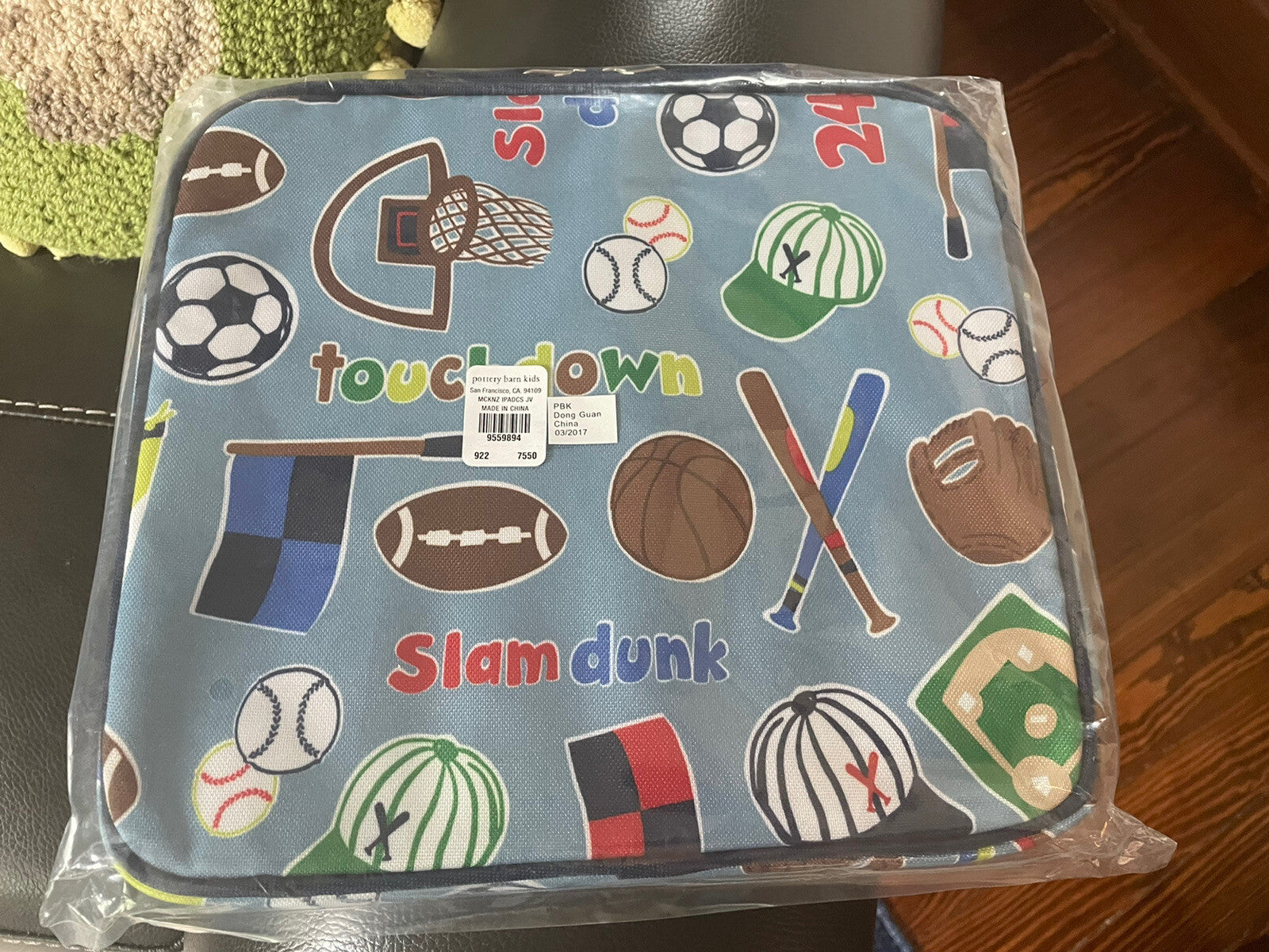 Pottery Barn Sport bag Tablet Case school toddler case pre-k baseball soccer -