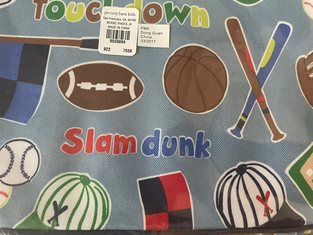 Pottery Barn Sport bag Tablet Case school toddler case pre-k baseball soccer -