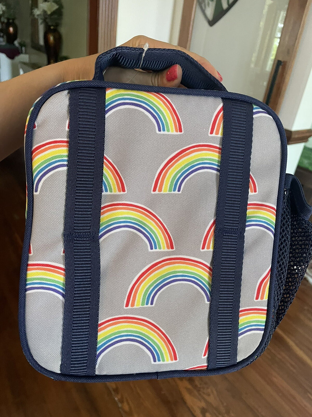 Pottery Barn LUNCH BOX BAG School Disney+Rainbow party gift stripe girl set /