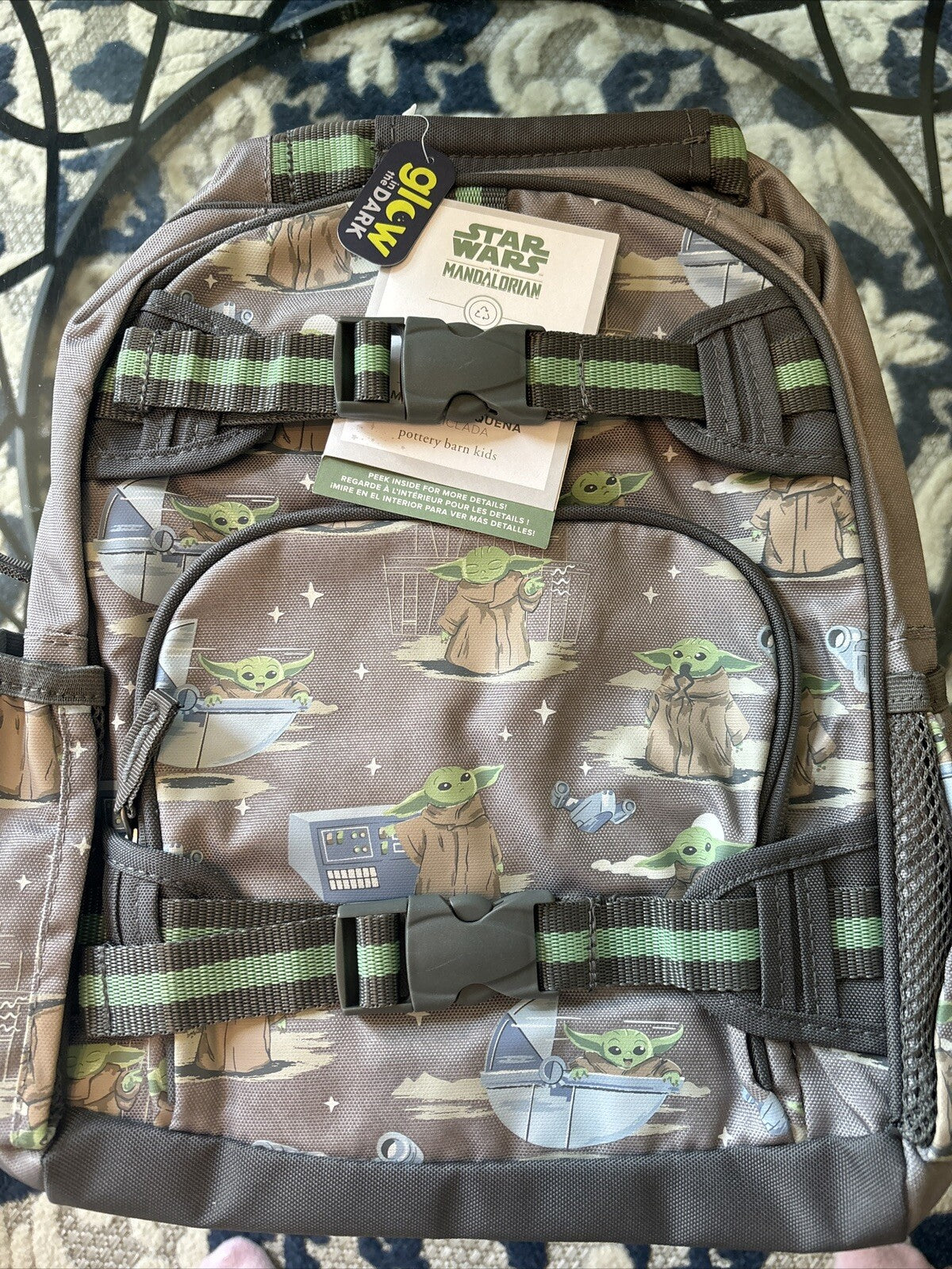 Pottery barn school Disney STAR WARS Grogu BACKPACK Mandalorian Travel Bag  ?? .