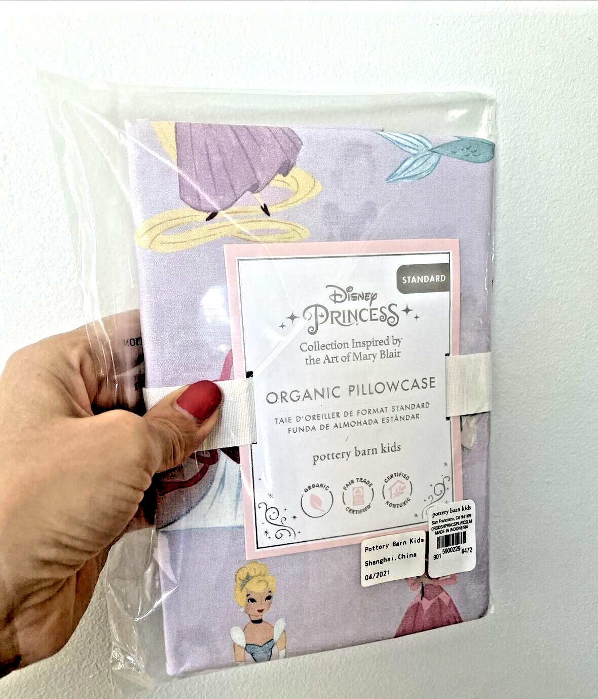 Pottery Barn Disney PRINCESS Belle pillowcase Cinderella school CASTLE holiday /