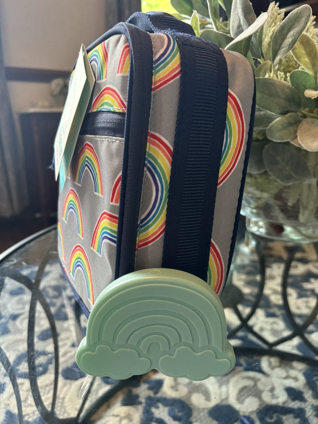 Pottery Barn LUNCH BOX BAG School Disney+Rainbow party gift stripe girl set /