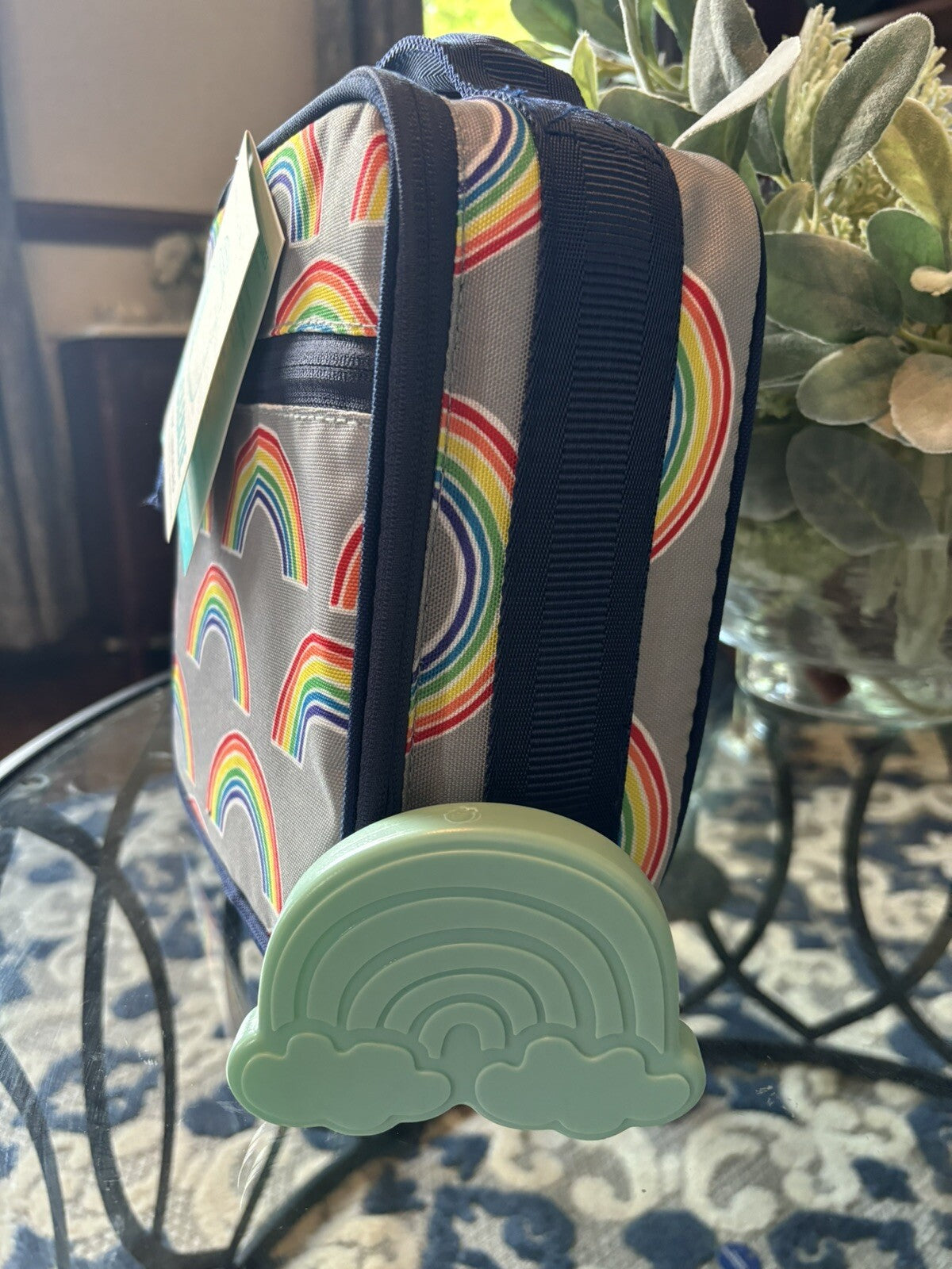 Pottery Barn LUNCH BOX BAG School Disney+Rainbow party gift stripe girl set /