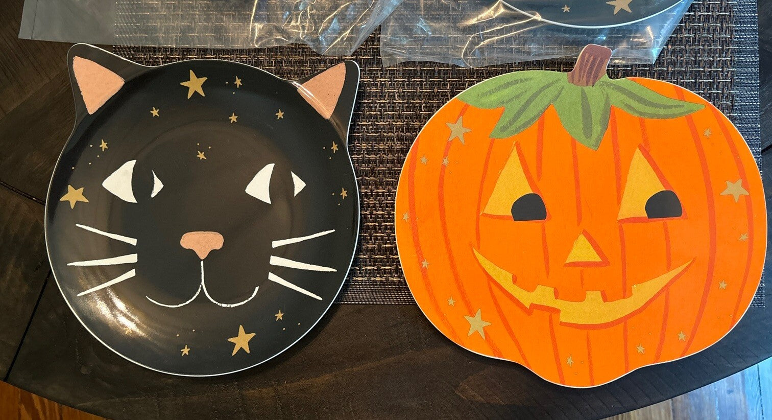 Pottery Barn Halloween Holiday party Black Cat Pumpkin dinner kids gift SET 12 \