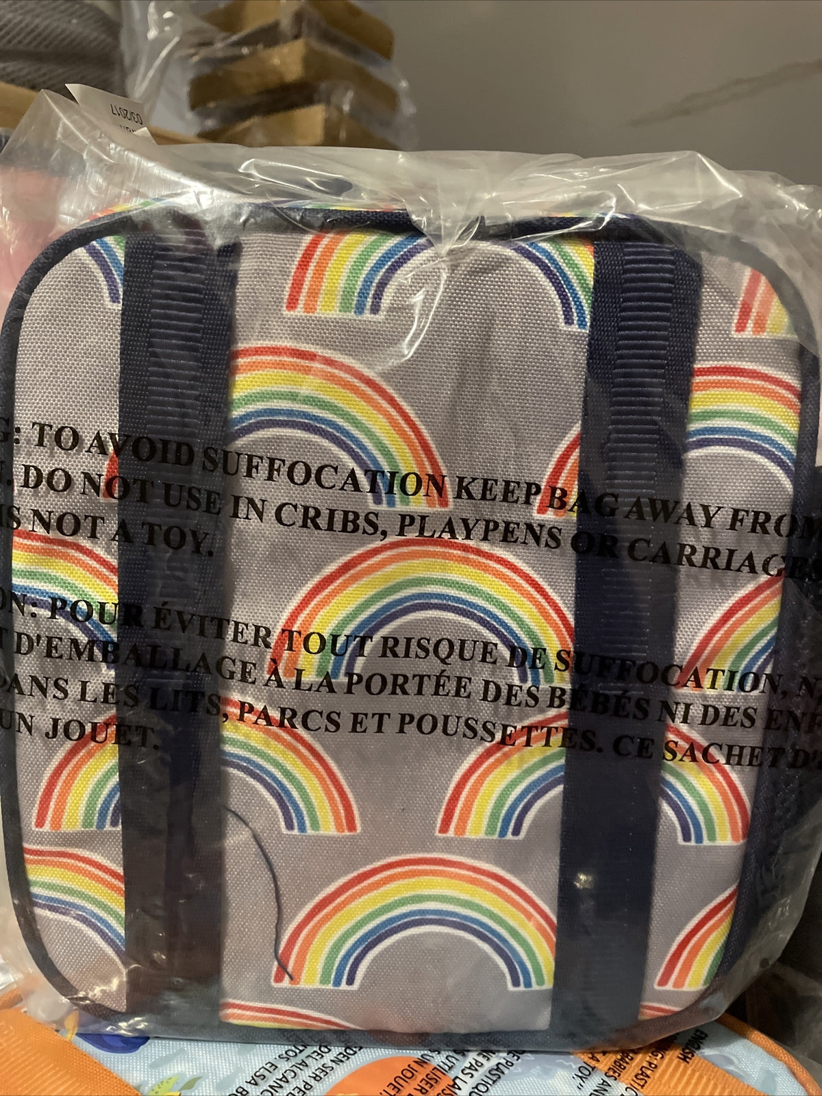 Pottery Barn LUNCH BOX BAG School Disney+Rainbow party gift stripe girl set /
